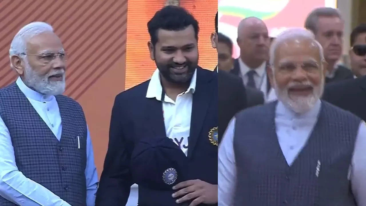 pm modi with rohit sharma