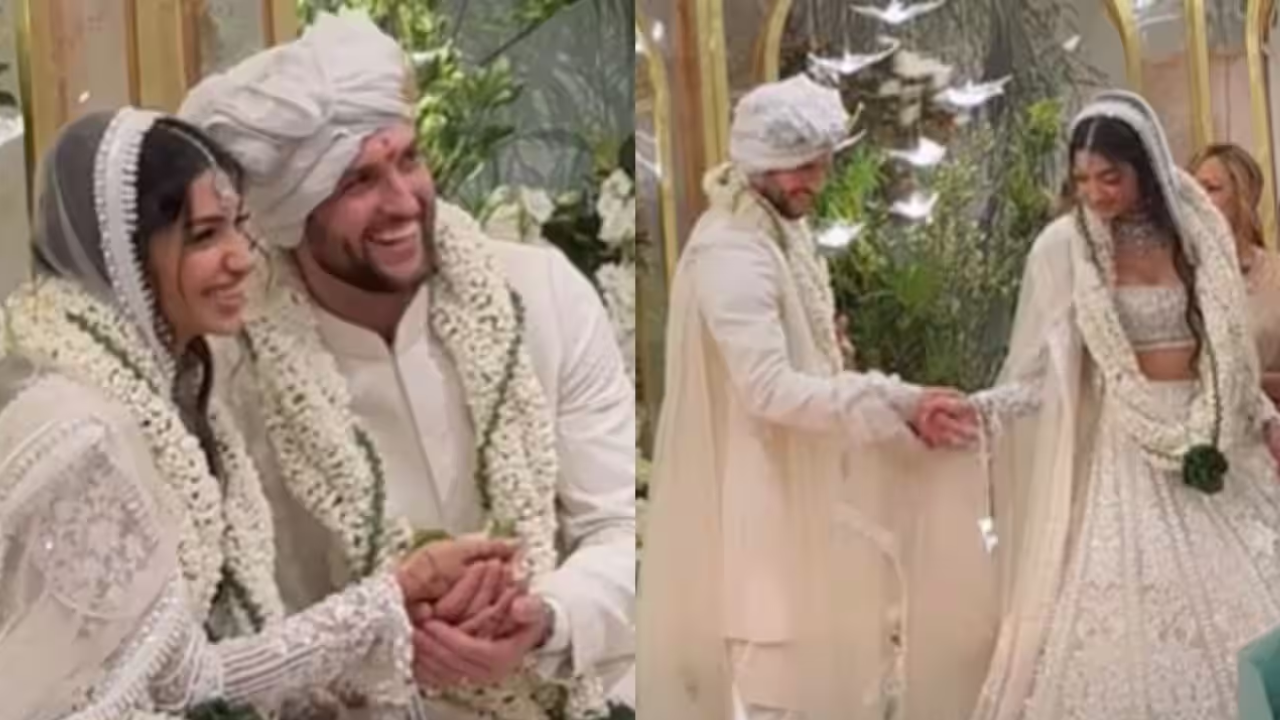 Alanna Pandey and Ivor MacCray wedding first photo ananya pandey sister alanna pandey get