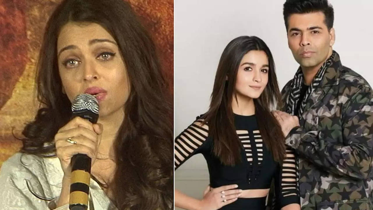 Aishwarya Rai Bachchan, Alia Bhatt and Karan Johar