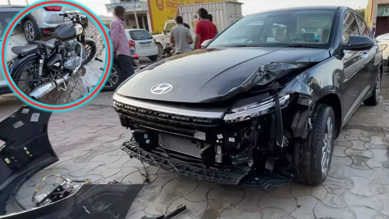 2023 Hyundai Verna Accident With Royal Enfield Classic 350