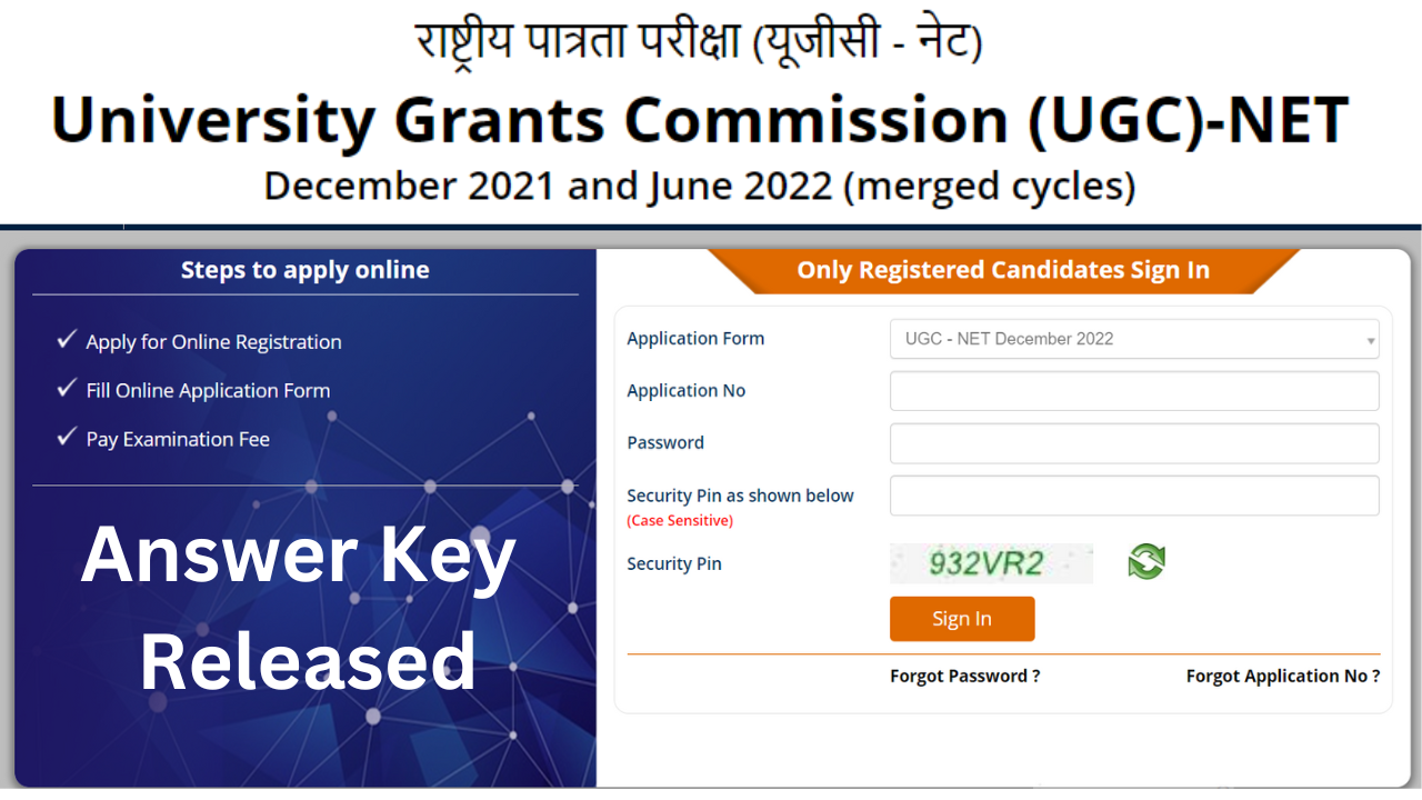 ugc net 2023 answer key released