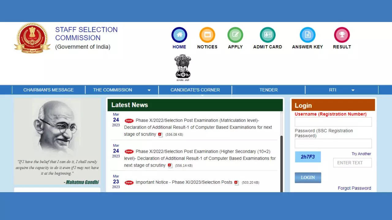 SSC CPO Result 2022-23