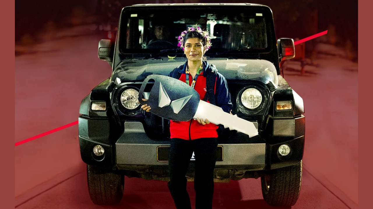 Mahindra Gifts Thar To Nikhat Zareen