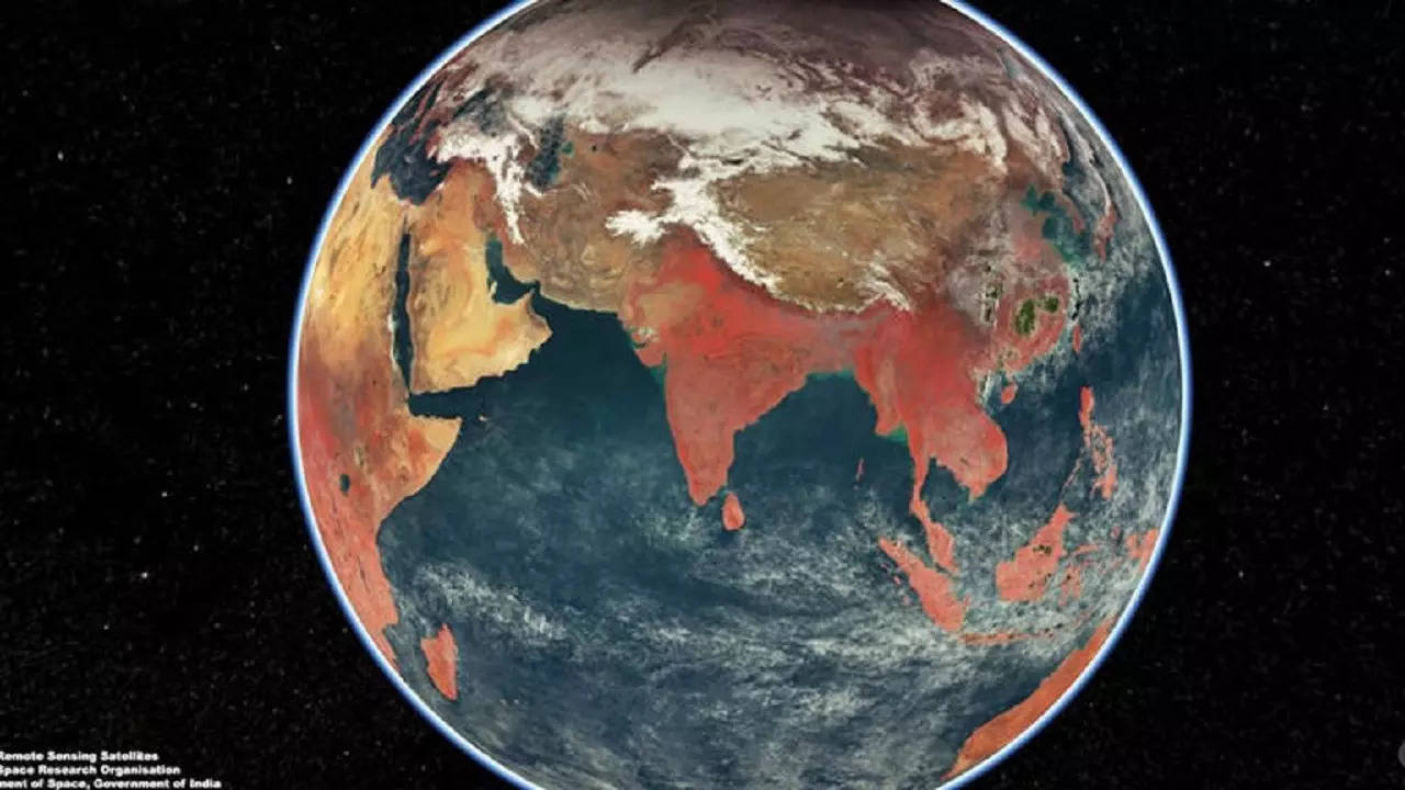 Earth Image Shown By ISRO