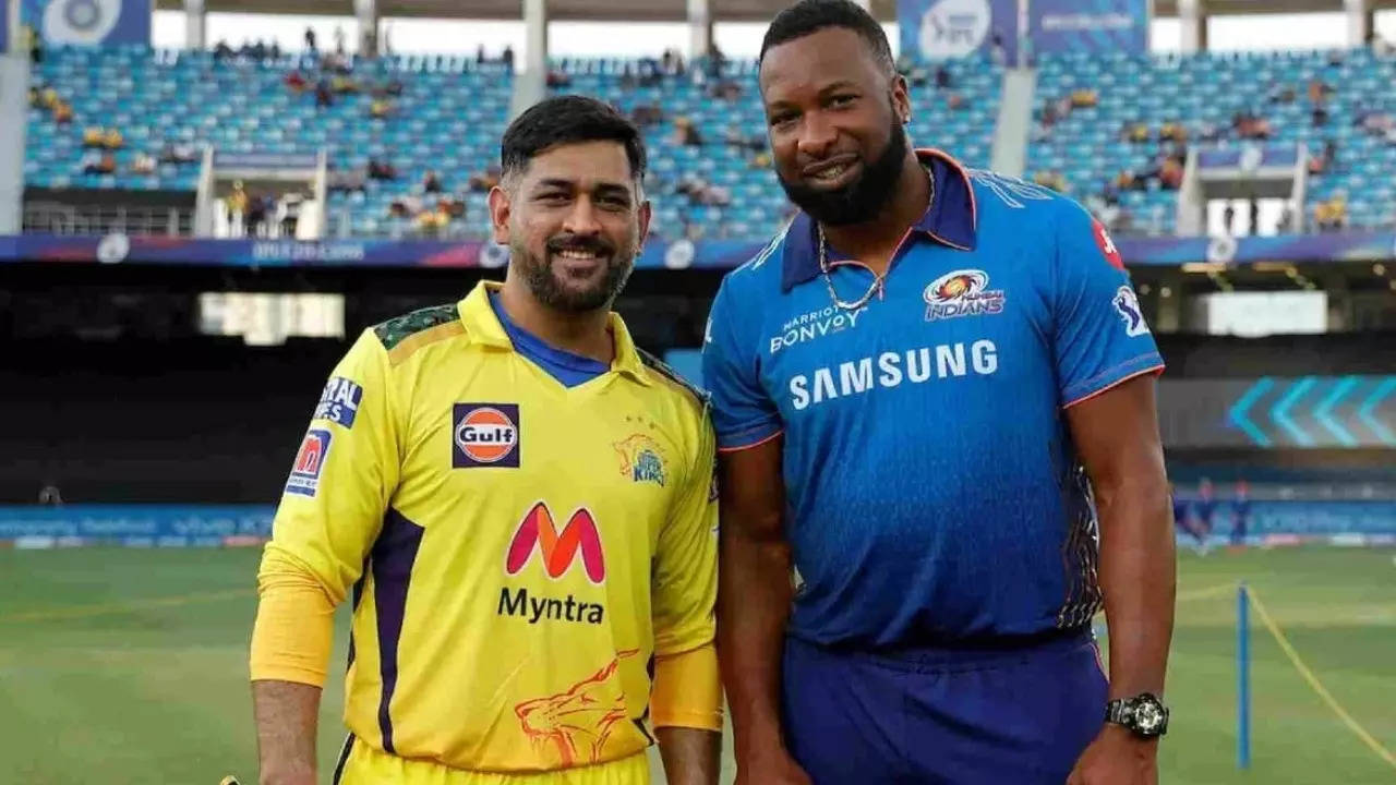 Kieron Pollard and MS Dhoni