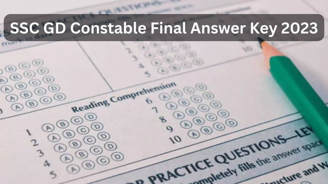 SSC GD Constable Final Answer Key 2023