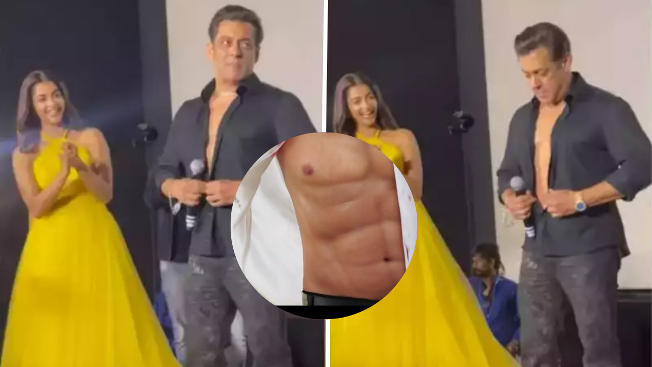 Salman Khan opens his shirt