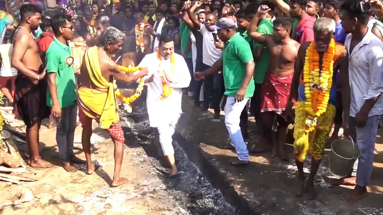 Sambit Patra in Dand and Jhamu Jatra Odisha