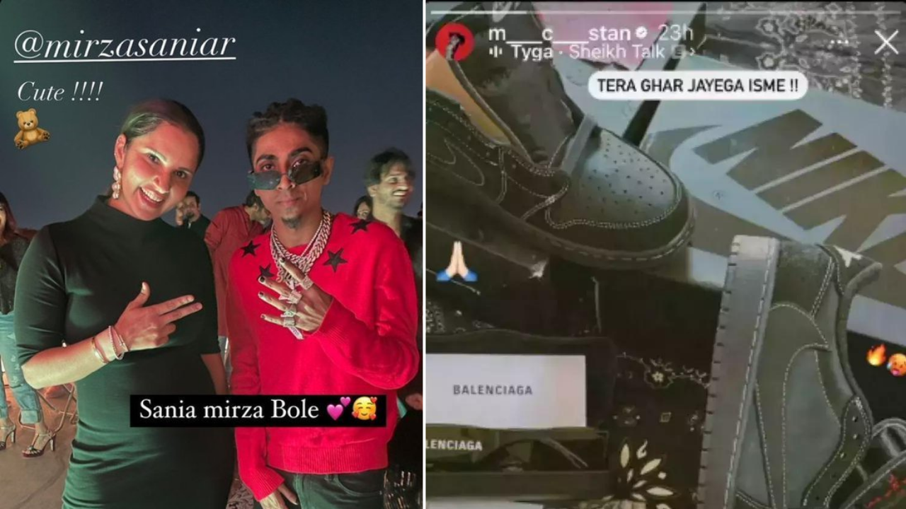 Bigg Boss 16 winner MC Stan's 'Aapa' aka Sania Mirza gifts him shoes worth  'Rs 91K'; rapper writes 'Tera ghar jayinga isme' - Times of India
