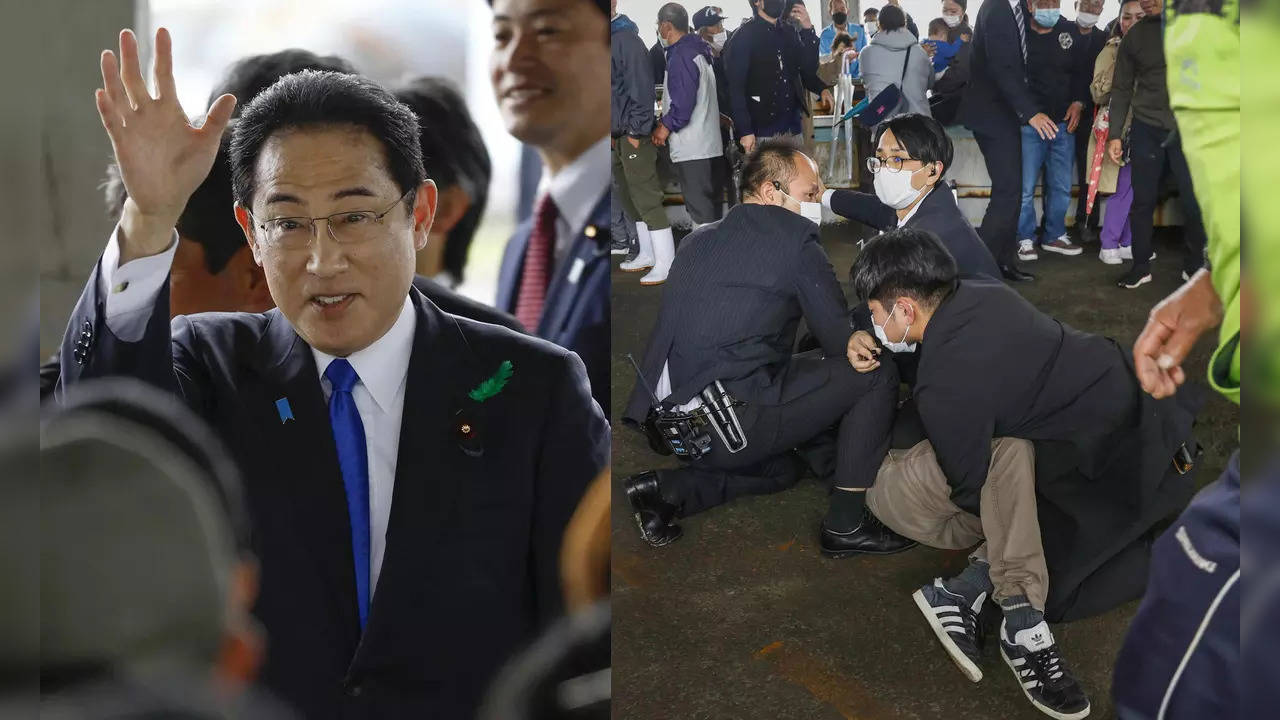 Japan PM Fumio Kishida evacuated after smoke bomb attack