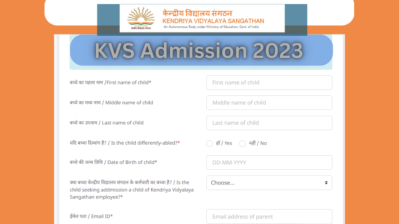 kvs admission 2023 for class 1