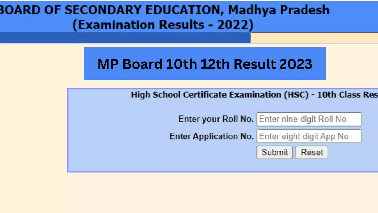 MP Board 10th 12th Result 2023