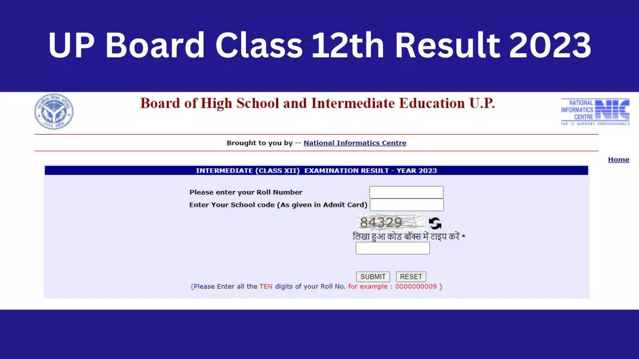 UP Board Class 12th Result 2023