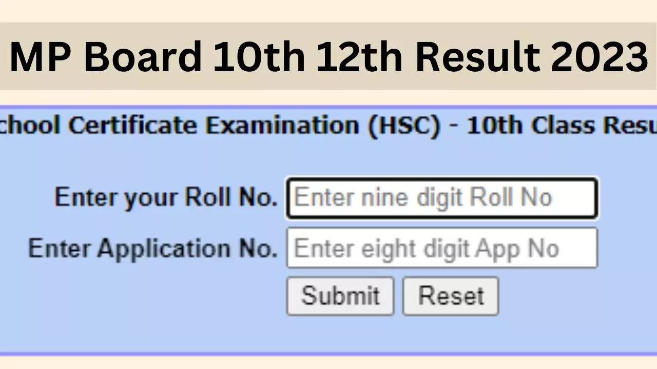 MP Board 10th 12th Result 2023, MP Bord Result