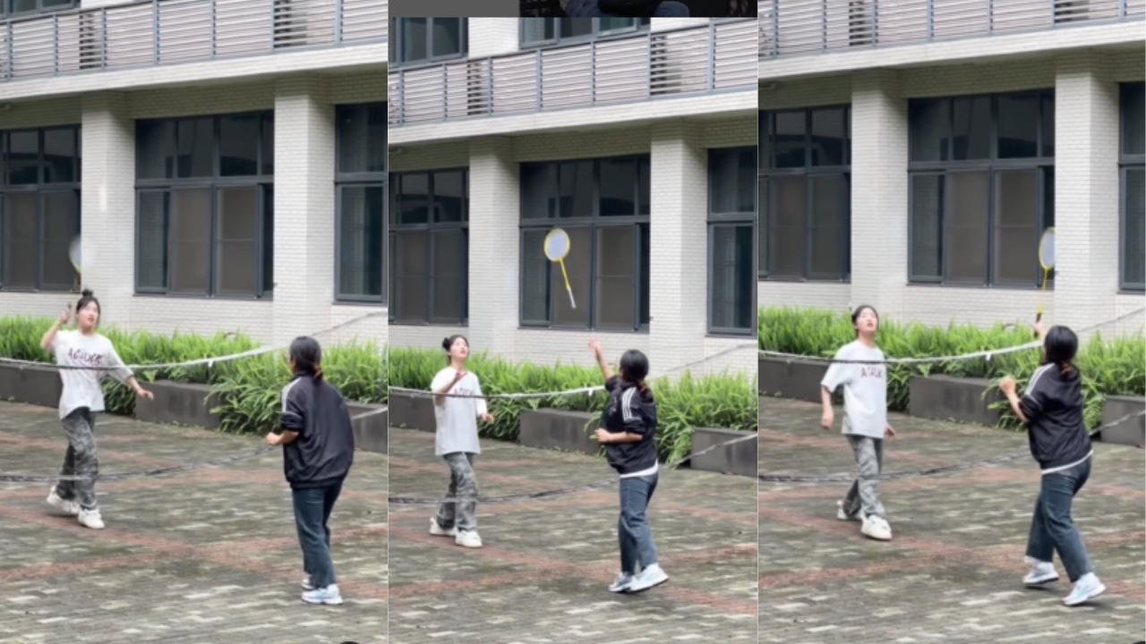 Girl Playing Badminton Viral Video