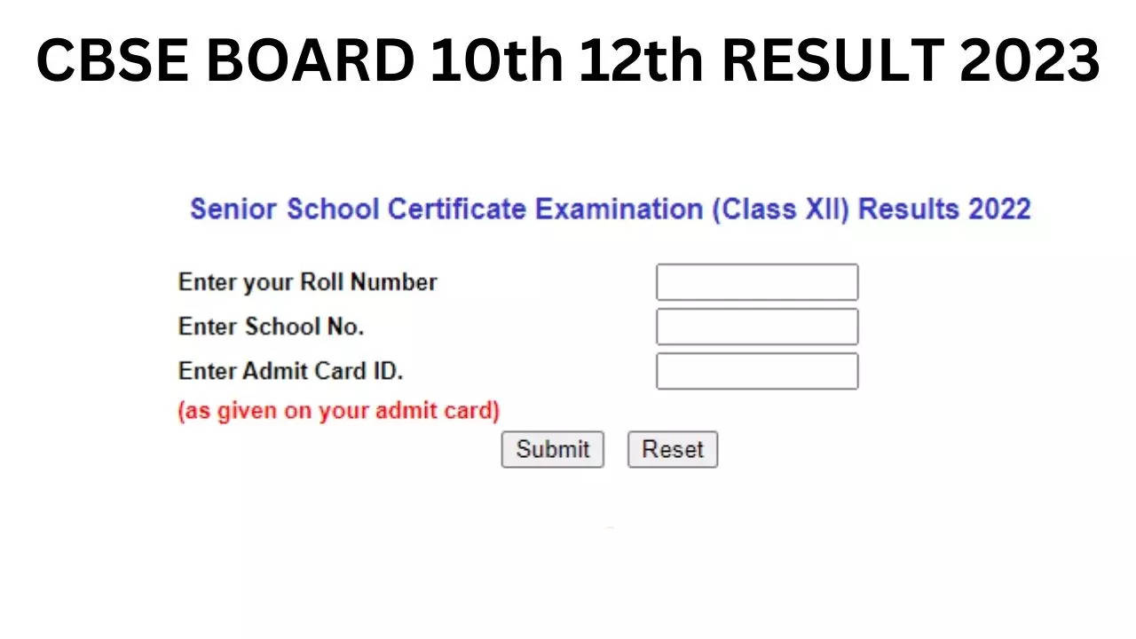 CBSE BOARD 10th 12th RESULT 2023