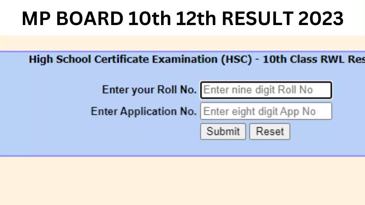 MP BOARD 10th 12th RESULT 2023