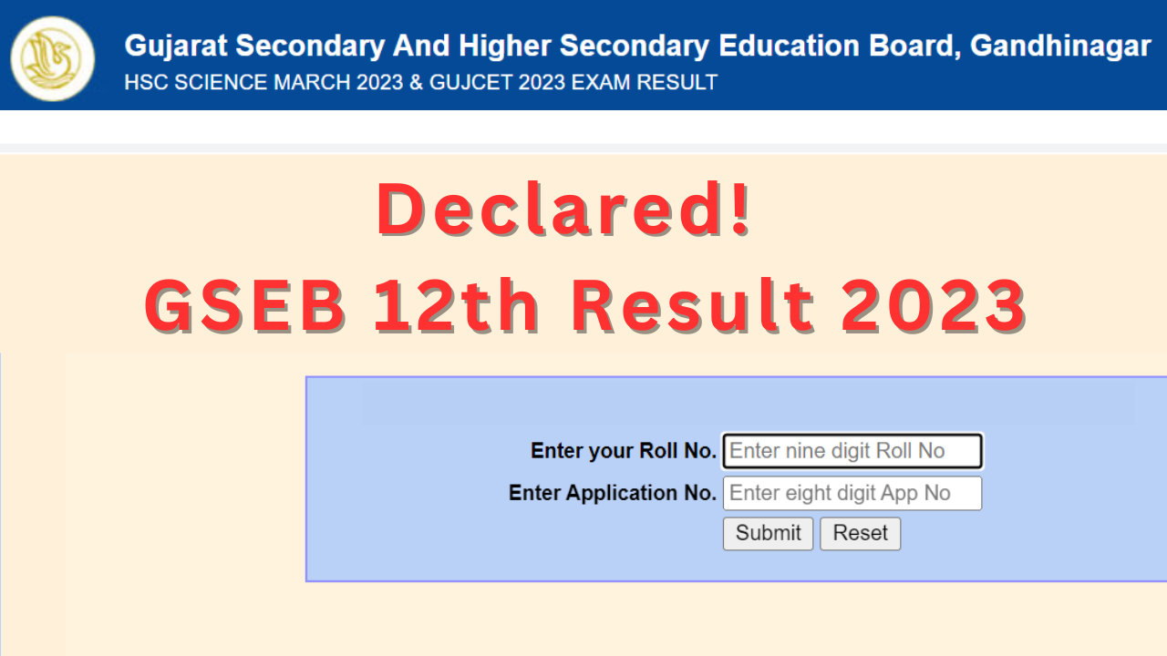 Gujarat Hsc 12th Science Result 2023 Gseb 12th Result Declared At Check Direct Link 1361