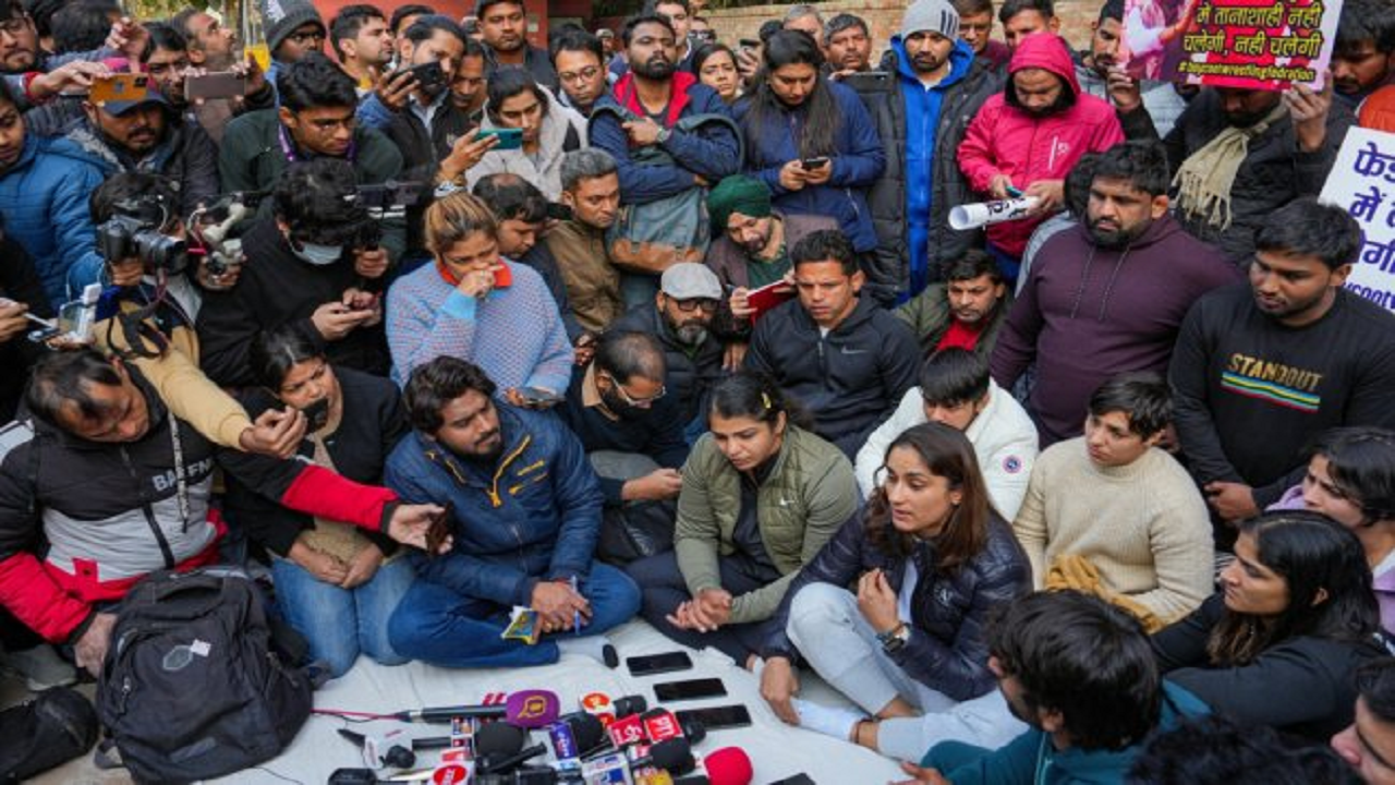 wrestlers at Jantar Mantar